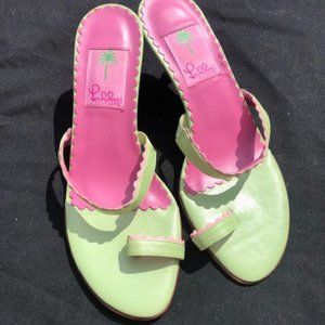 Lilly Pulitzer Classic Green & Pink Slide
